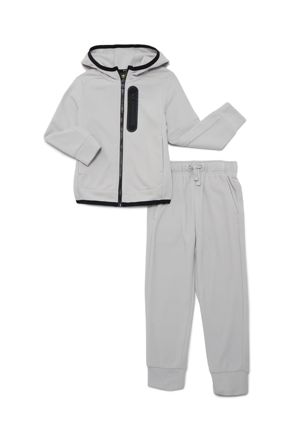 Boys Microfleece Zip Hoodie and Jogger Pants Set, 2-Piece, Sizes 4-18 & Husky