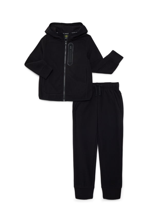 Boys Microfleece Zip Hoodie and Jogger Pants Set, 2-Piece, Sizes 4-18 & Husky