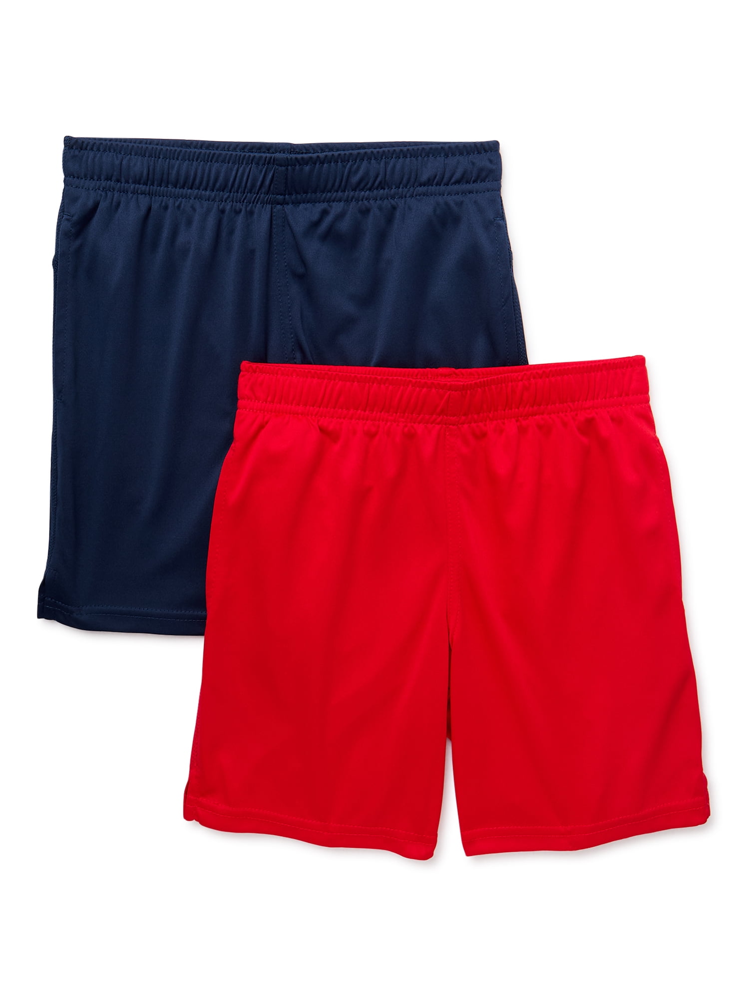 Athletic Works Boy's Performance Shorts, 2-Pack, Sizes 4-18 & Husky ...