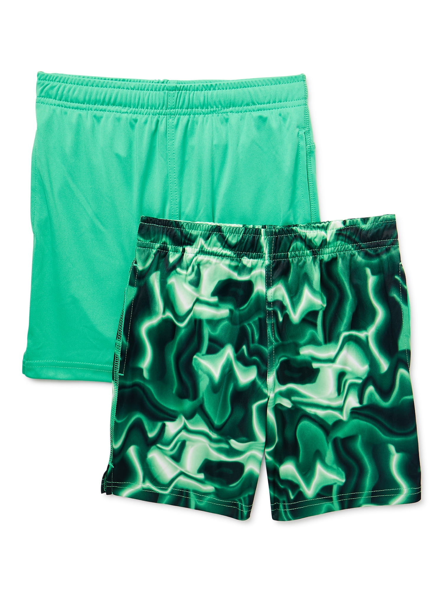 Athletic Works Boy's Performance Shorts, 2-Pack, Sizes 4-18 & Husky