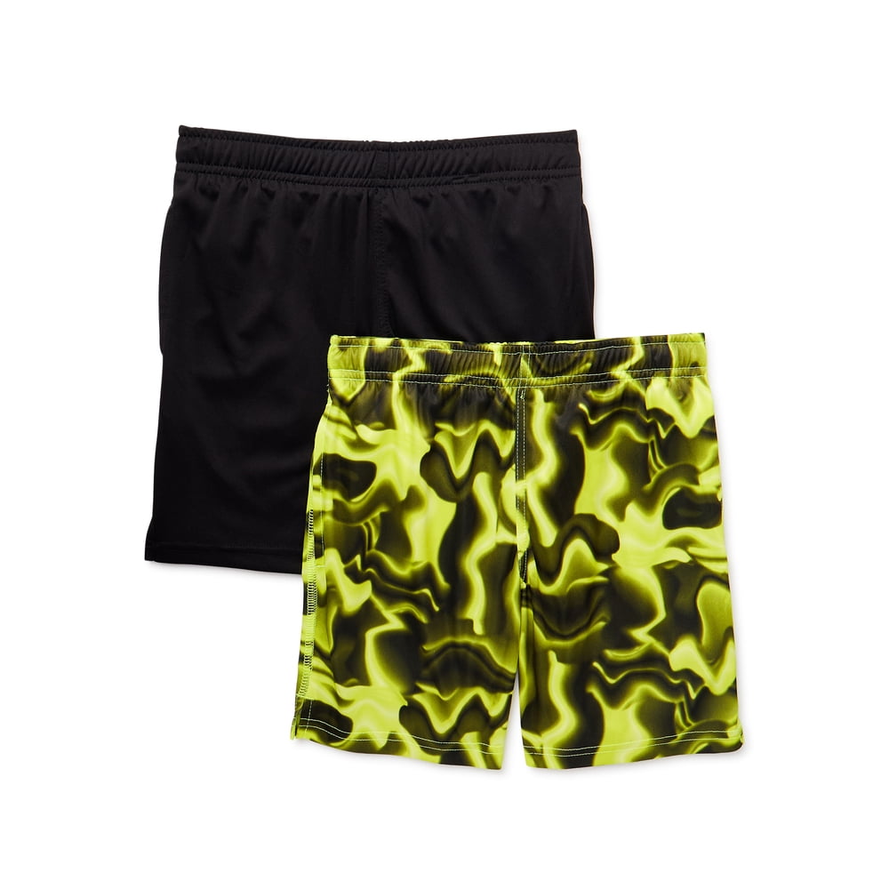 Athletic Works Boys Performance Shorts 2-Pack — Evergreen/Spa Green, 3-Unit Bundle 4