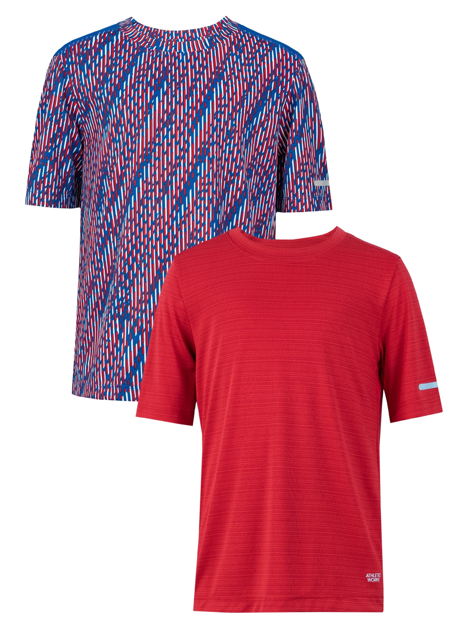 Athletic Works Boy's Performance Tees, 2-Pack, Sizes 4-18