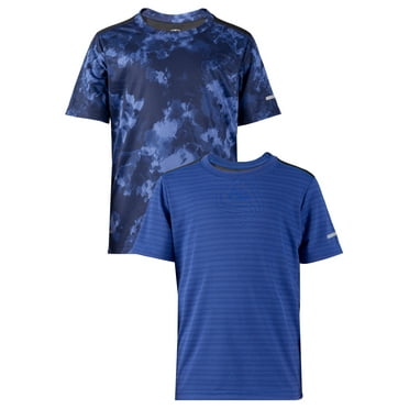 Athletic Works Boy’s Short Sleeve Athletic T-Shirt, 2-Pack, Sizes 4-18 & Husky