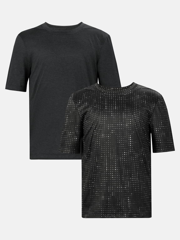 Boy's Short Sleeve Core Active T-Shirt 2-Pack, Sizes 4-18 & Husky
