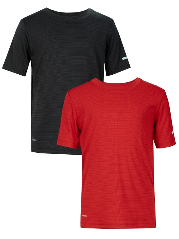 Boy's Short Sleeve Core Active T-Shirt 2-Pack, Sizes 4-18 & Husky