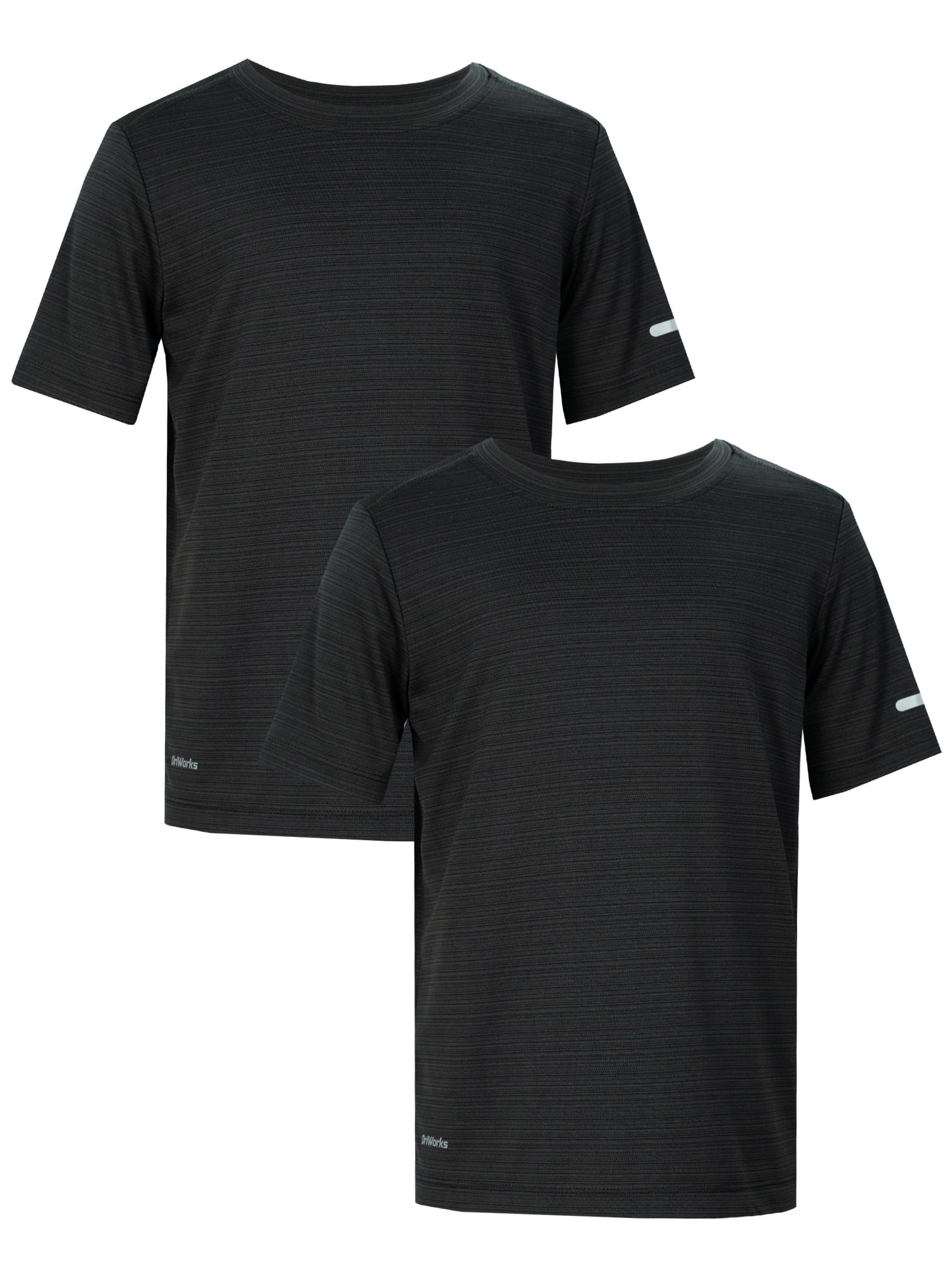 ATHLETIC WORKS Boy's Short Sleeve Core Active T-Shirt 2-Pack, Sizes 4-18 & Husky