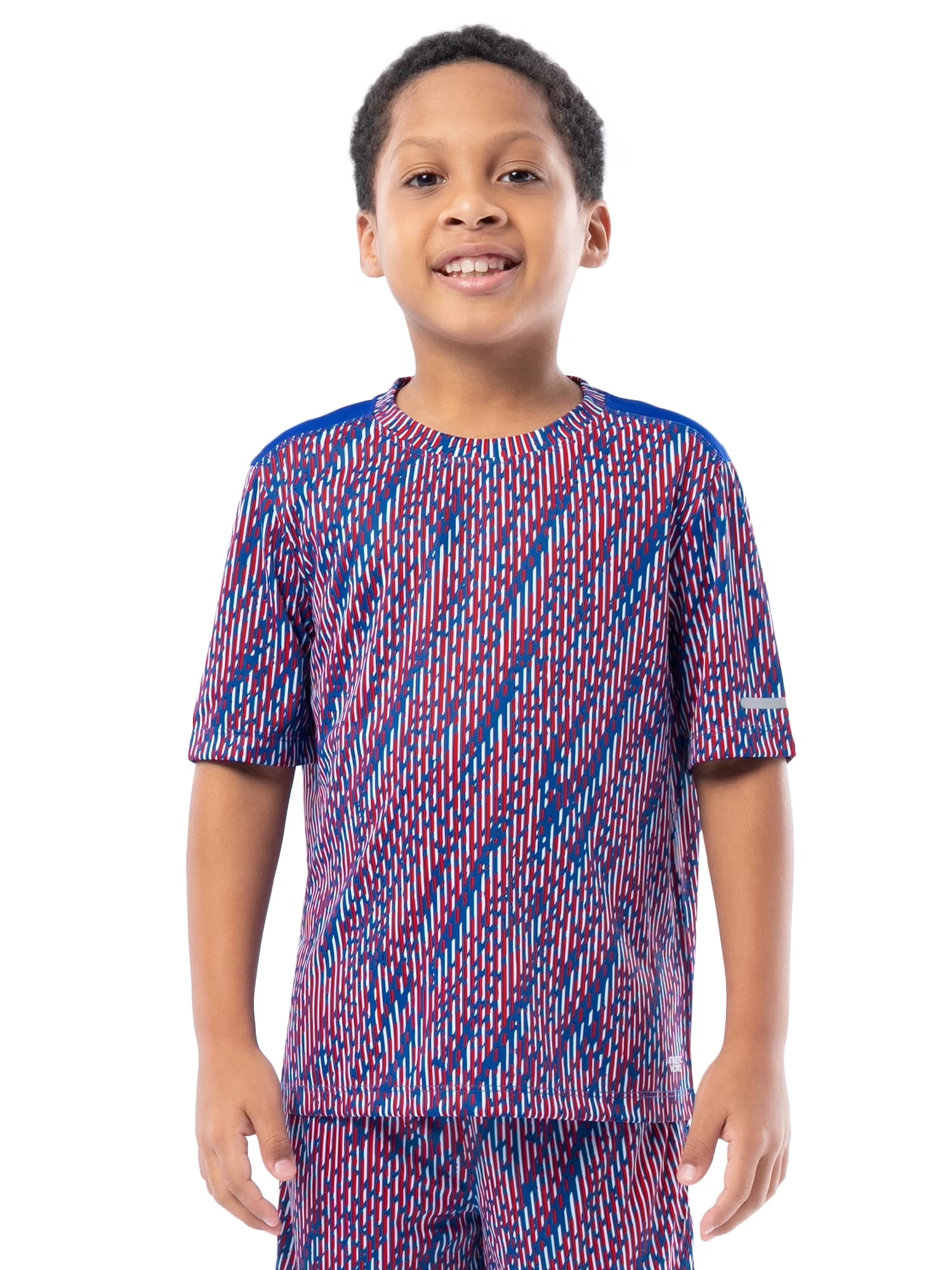 Athletic Works Boys Short Sleeve Core Performance T-Shirt, Sizes 4-18 & Husky