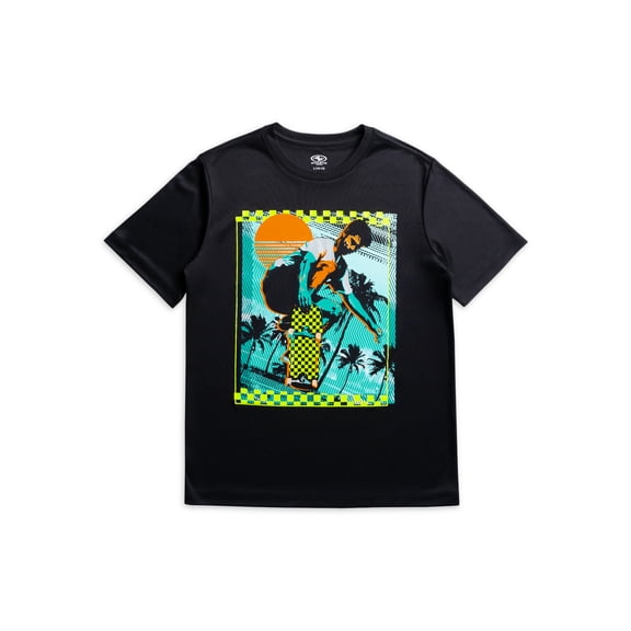 Athletic Works Boy's Short Sleeve Graphic T-Shirt, Sizes 4-18 & Husky