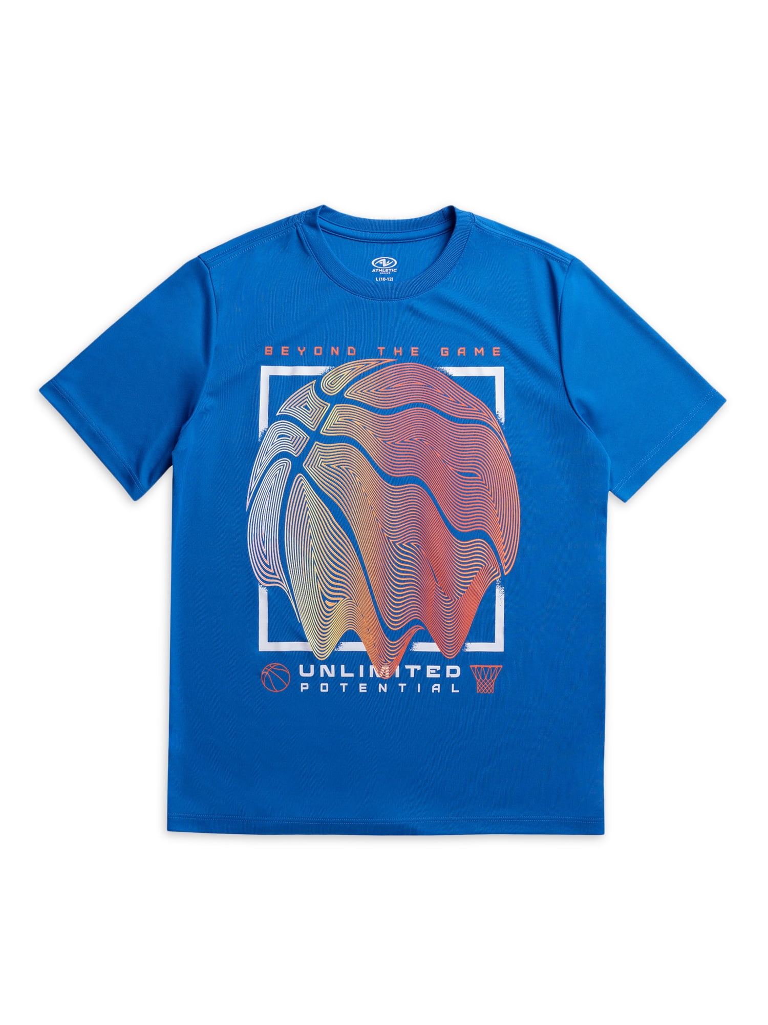 Athletic Works Boy's Short Sleeve Graphic T-Shirt, Sizes 4-18 & Husky