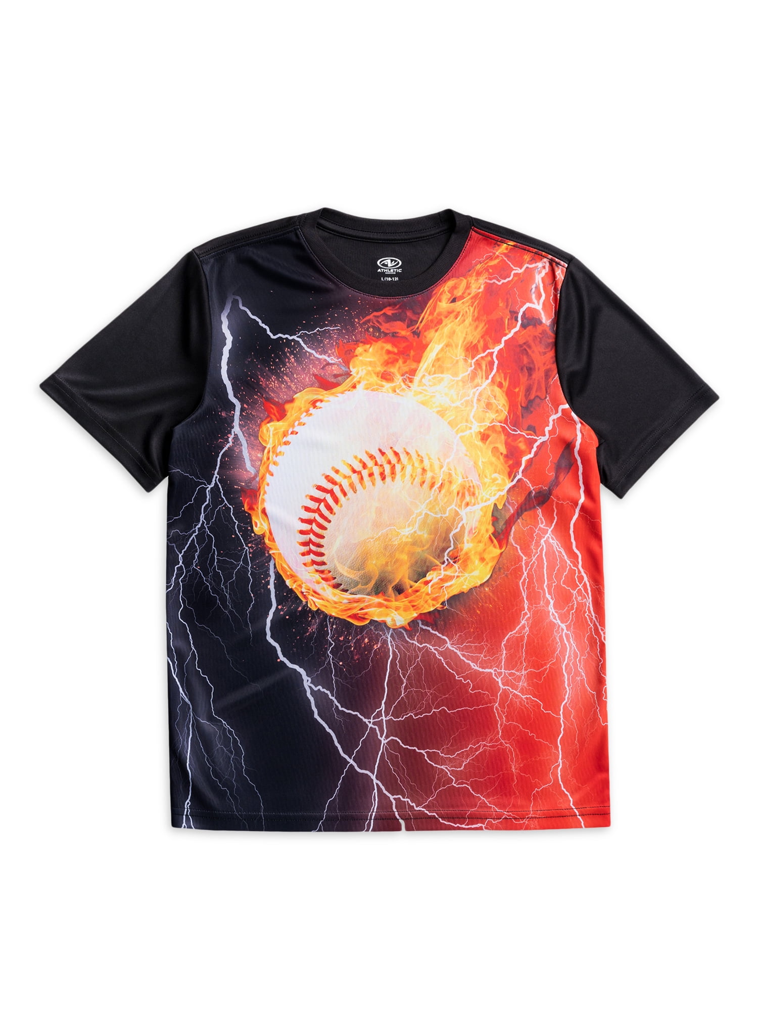 Athletic Works Boy's Short Sleeve Graphic T-Shirt, Sizes 4-18 & Husky