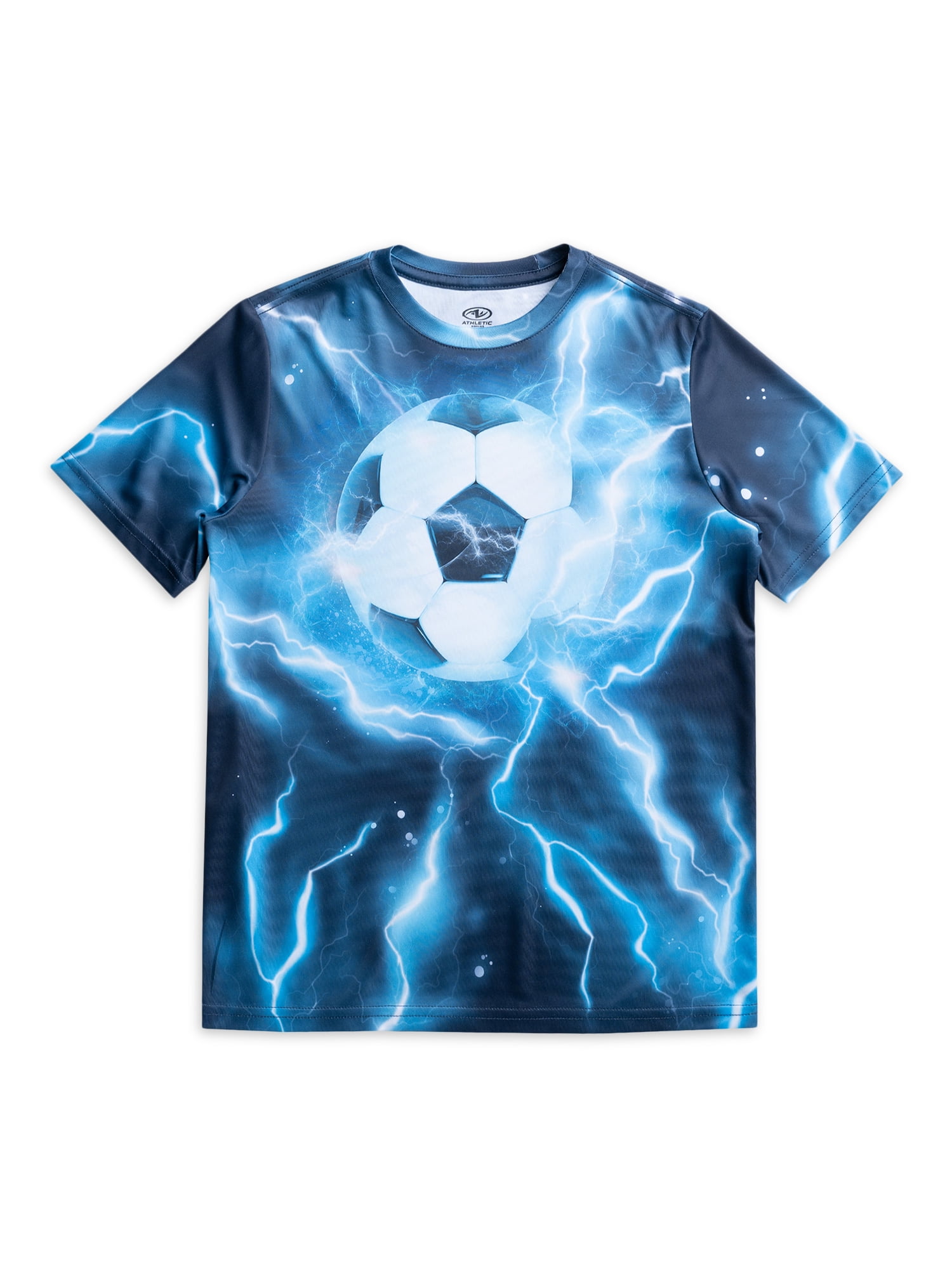 Athletic Works Boy's Short Sleeve Graphic T-Shirt, Sizes 4-18 & Husky