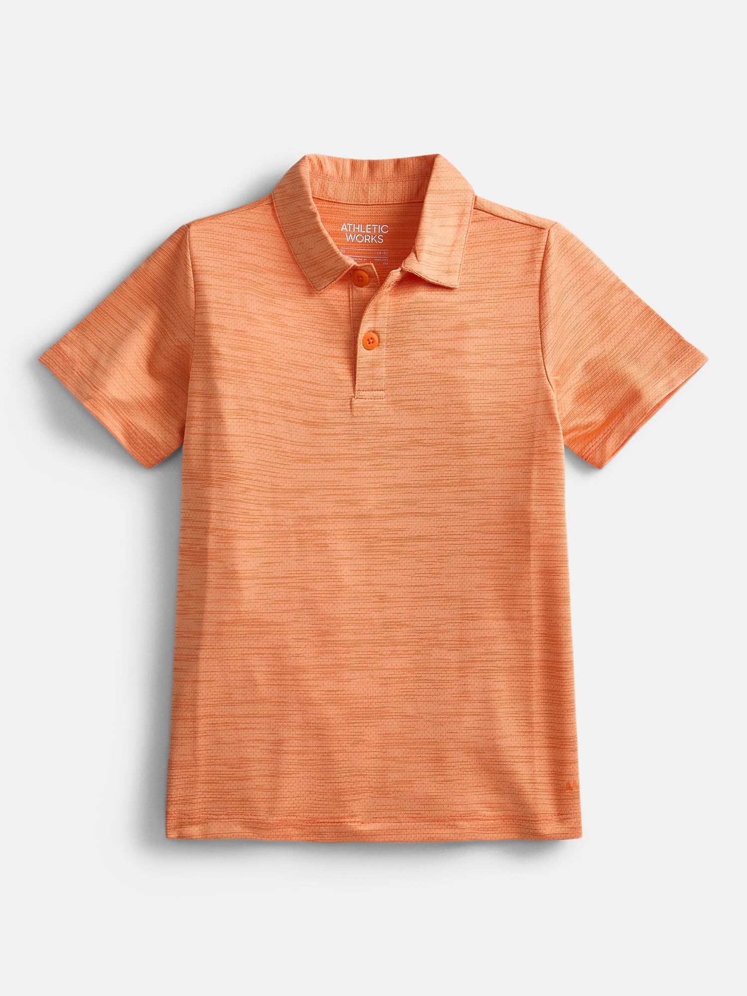 Athletic Works Boys Active Polo Shirt with Short Sleeves, Sizes 4-18