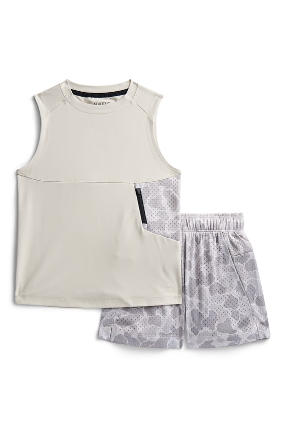 Boys Sleeveless Tank Top and Shorts Set, 2-Piece, Sizes 4-18