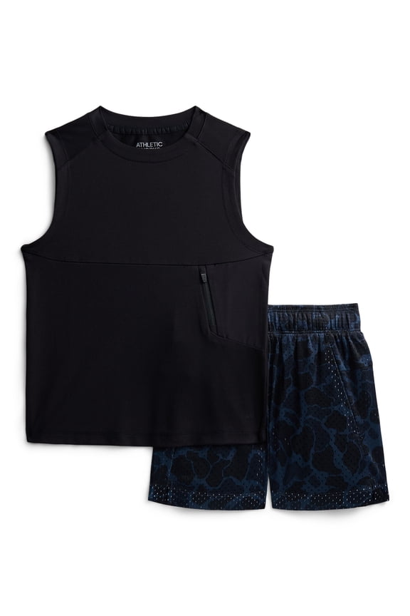 Boys Sleeveless Tank Top and Shorts Set, 2-Piece, Sizes 4-18