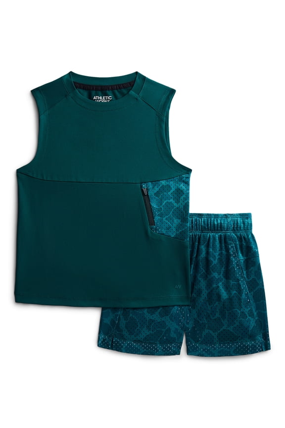 Boys Sleeveless Tank Top and Shorts Set, 2-Piece, Sizes 4-18