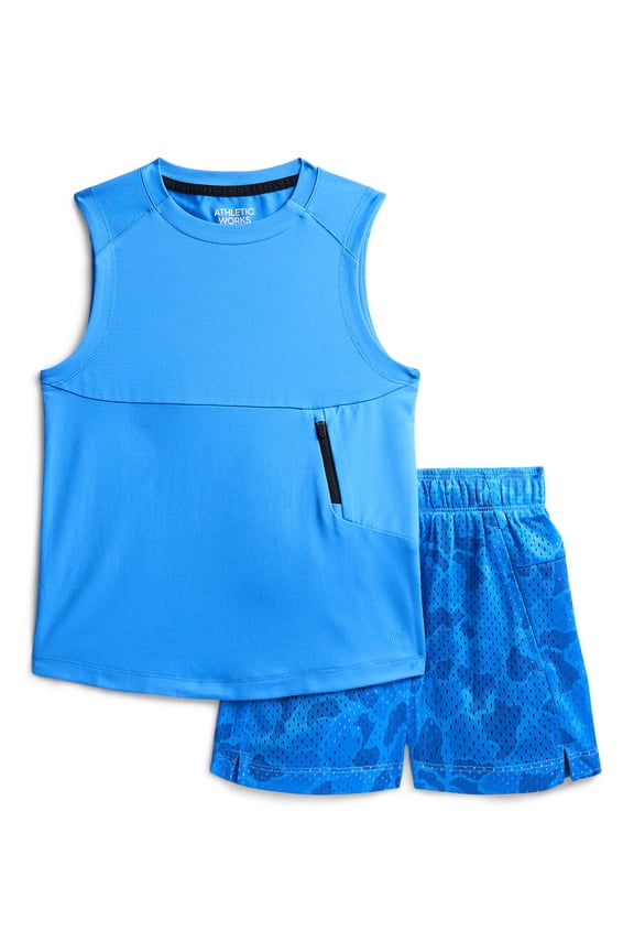 Boys Sleeveless Tank Top and Shorts Set, 2-Piece, Sizes 4-18