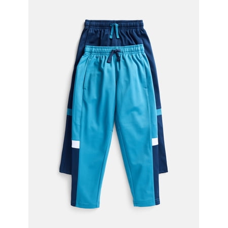 Athletic Works Boys Active Training Pants, 2-Pack, Sizes 4-18 & Husky