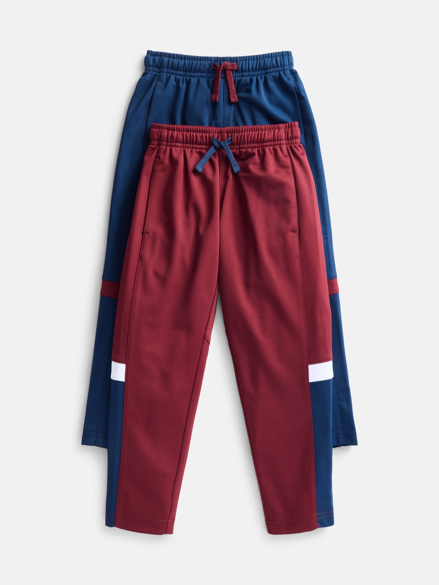 Athletic Works Boys Training Pants, 2-Pack, Sizes 4-18 & Husky
