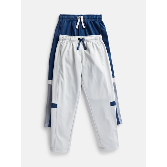 Athletic Works Boys Training Pants, 2-Pack, Sizes 4-18 & Husky