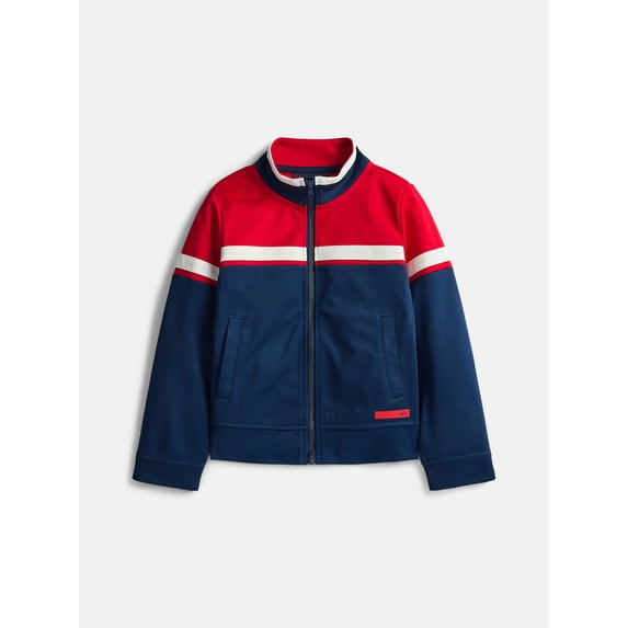 Athletic Works Boys Tricot Track Jacket, Sizes 4-18 & Husky