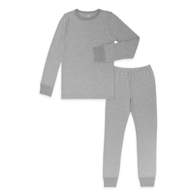 Athletic Works Boy's Waffle Thermal Top & Bottom Set, 2Piece, Sizes XS