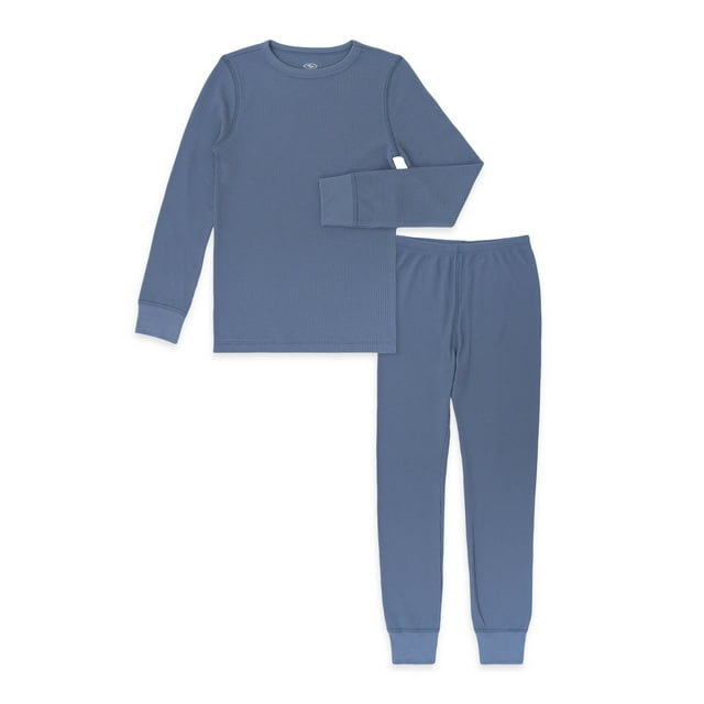 Athletic Works Boy's Waffle Thermal Top & Bottom Set, 2Piece, Sizes XS