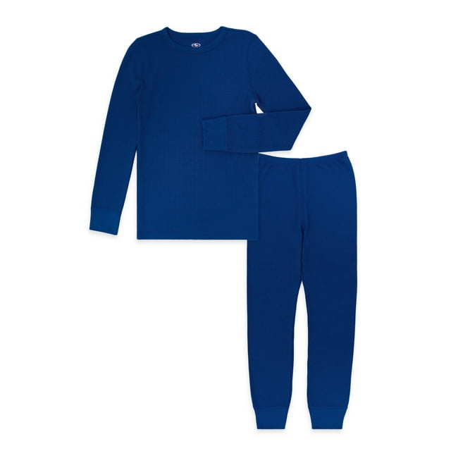 Athletic Works Boy's Waffle Thermal Top & Bottom Set, 2Piece, Sizes XS