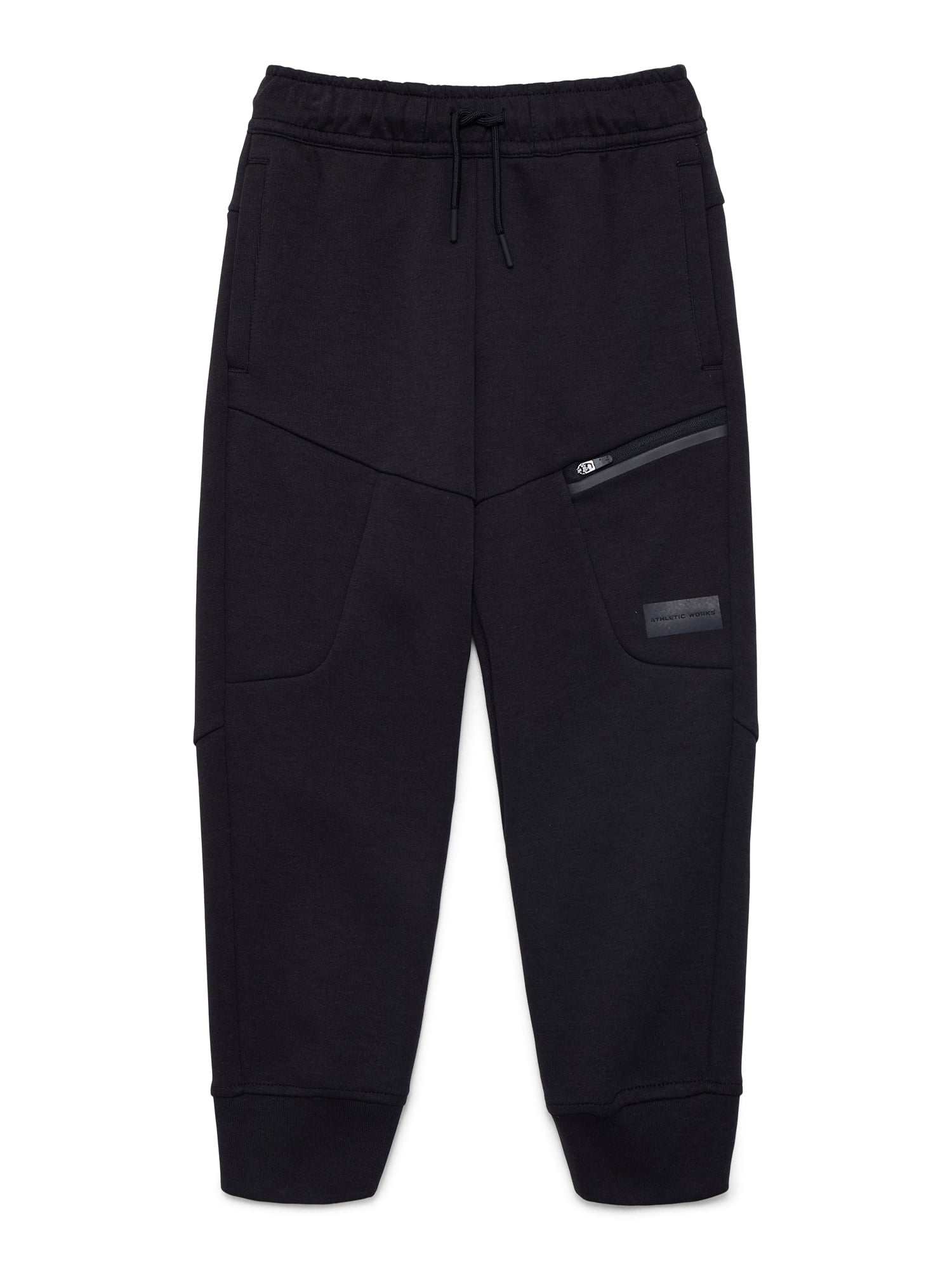 Athletic Works Boys Double Knit Jogger Pants, Sizes 4-18 & Husky
