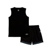 Athletic Works Boys Active Elevated Tank Top and Woven Shorts Set, 2-Piece, Sizes 4-18 & Husky