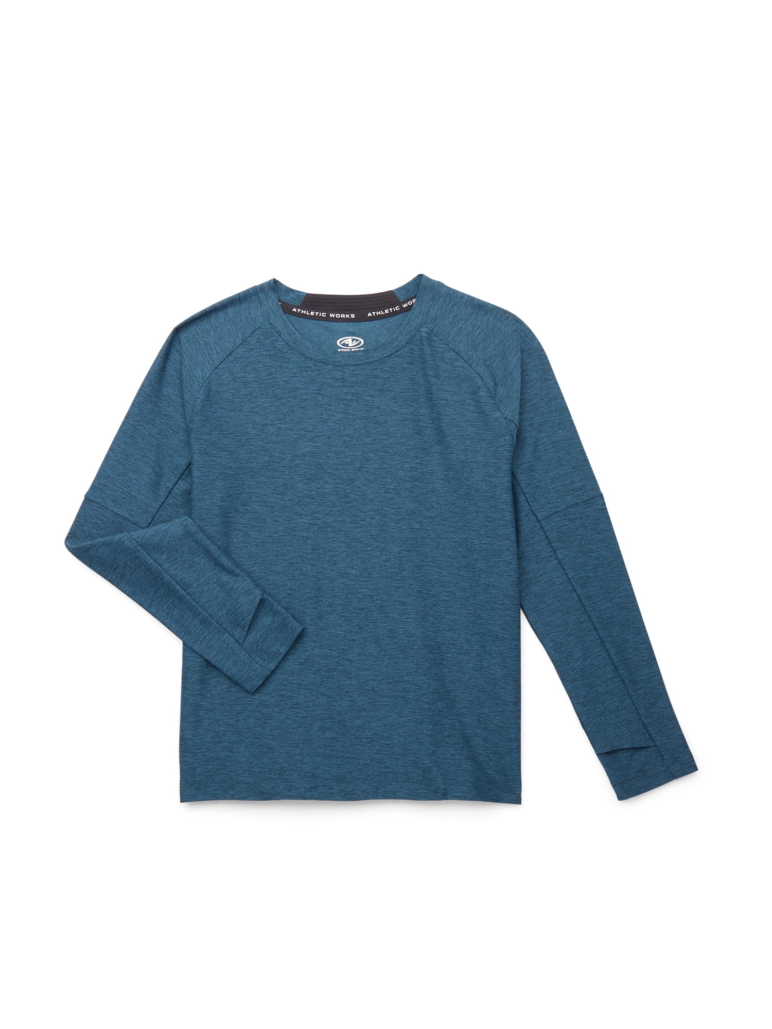Athletic Works Boys Active Long Sleeve Buttercore Top, Sizes 4-18