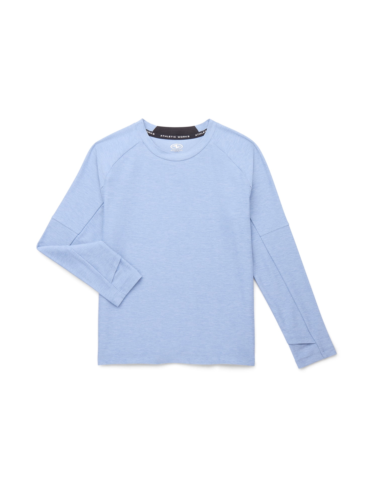 Athletic Works Boys Active Long Sleeve Buttercore Top, Sizes 4-18