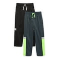 thumbnail image 1 of Athletic Works Boys Active Pants, 2-Pack, Size 4-18 & Husky, 1 of 3