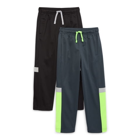 Boys Active Pants, 2-Pack, Size 4-18 & Husky