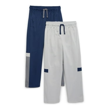 Athletic Works Boys Active Pants, 2-Pack, Size 4-18 & Husky