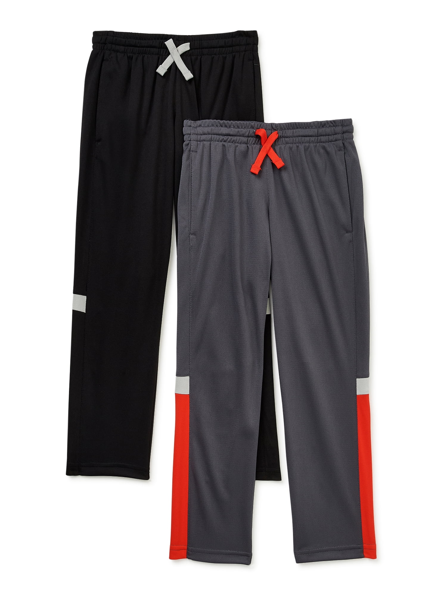 Athletic Works Boys' Active Pants, 2-Pack, Sizes 4-18 & Husky