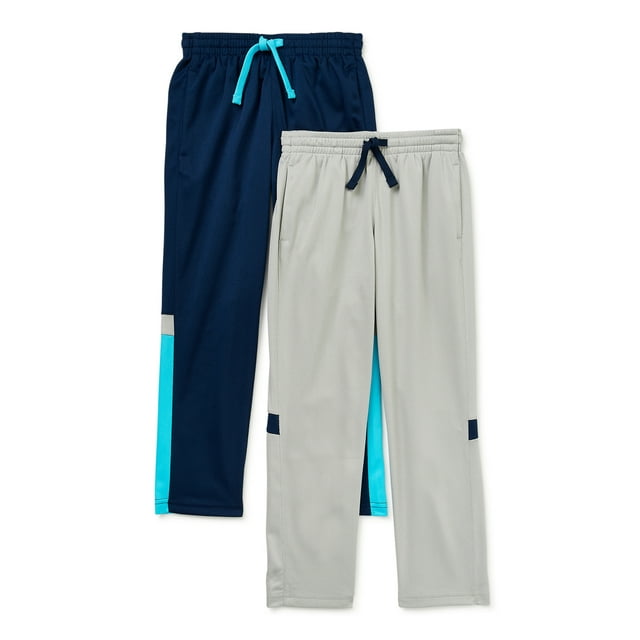 Athletic Works Boys' Active Pants, 2Pack, Sizes 418 & Husky