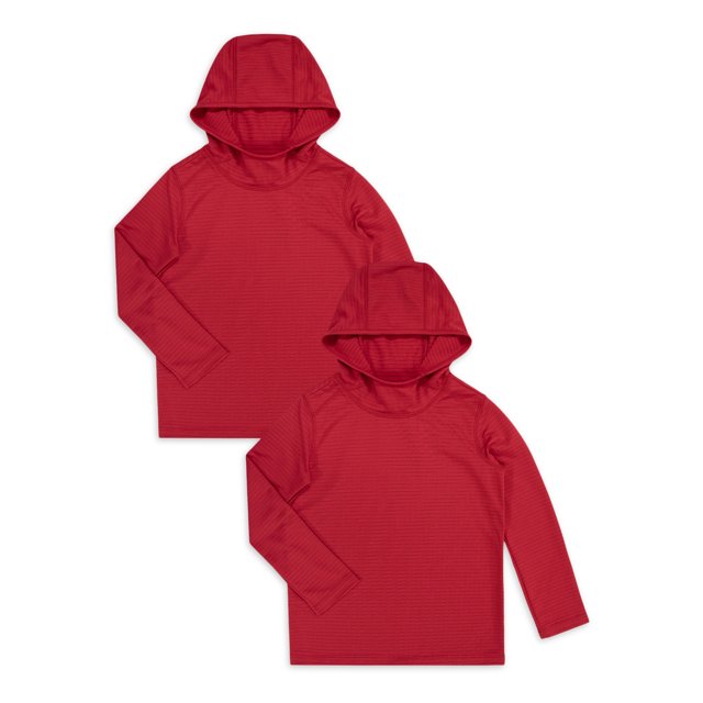 Athletic Works Boys Active Pullover Fleece Sweatshirt, 2Pack, Sizes 4