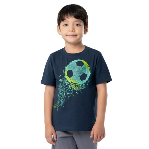 Athletic Works Boys Active Short Sleeve Graphic T-Shirt, Sizes 4-18 & Husky