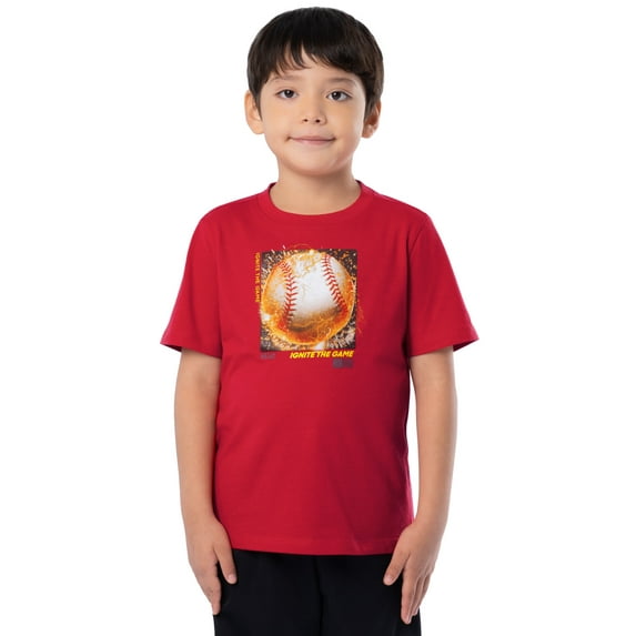 Athletic Works Boys Active Short Sleeve Graphic T-Shirt, Sizes 4-18 & Husky