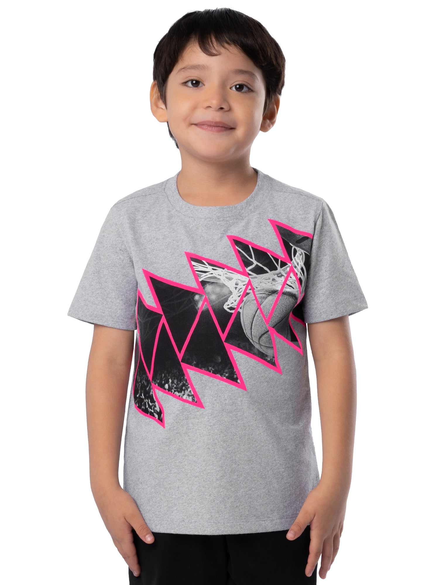 Athletic Works Boys Active Short Sleeve Graphic T-Shirt, Sizes 4-18 & Husky