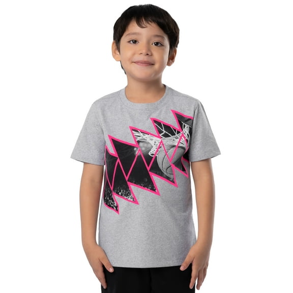 Athletic Works Boys Active Short Sleeve Graphic T-Shirt, Sizes 4-18 & Husky