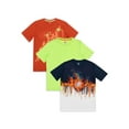 thumbnail image 1 of Athletic Works Boys Active Solid & Graphic Short Sleeve T-shirt, 3-Pack, Sizes 4-18 & Husky, 1 of 15