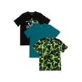 thumbnail image 1 of Athletic Works Boys Active Solid & Graphic Short Sleeve T-shirt, 3-Pack, Sizes 4-18 & Husky, 1 of 13