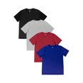thumbnail image 1 of Athletic Works Boys' Active Solid Short Sleeve T-shirt, 4PK Bundle, Sizes 4-18 & Husky, 1 of 14