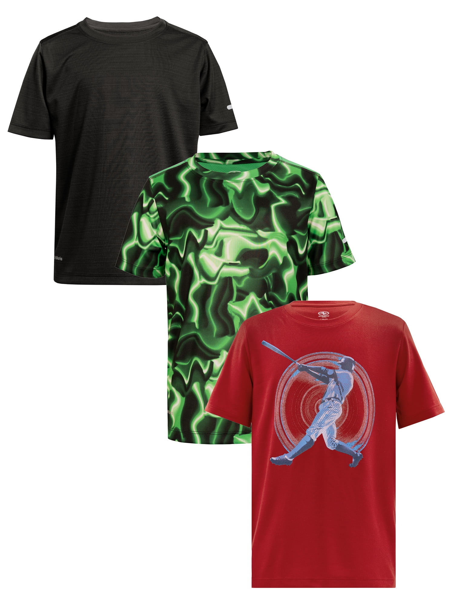 Athletic Works Boy s Active Short Sleeve T shirt and Short Set Sizes 4 5 28