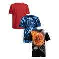 thumbnail image 1 of Athletic Works Boys Active Solid and Print Short Sleeve T-Shirts, 3-Pack, Sizes 4-18 & Husky, 1 of 15