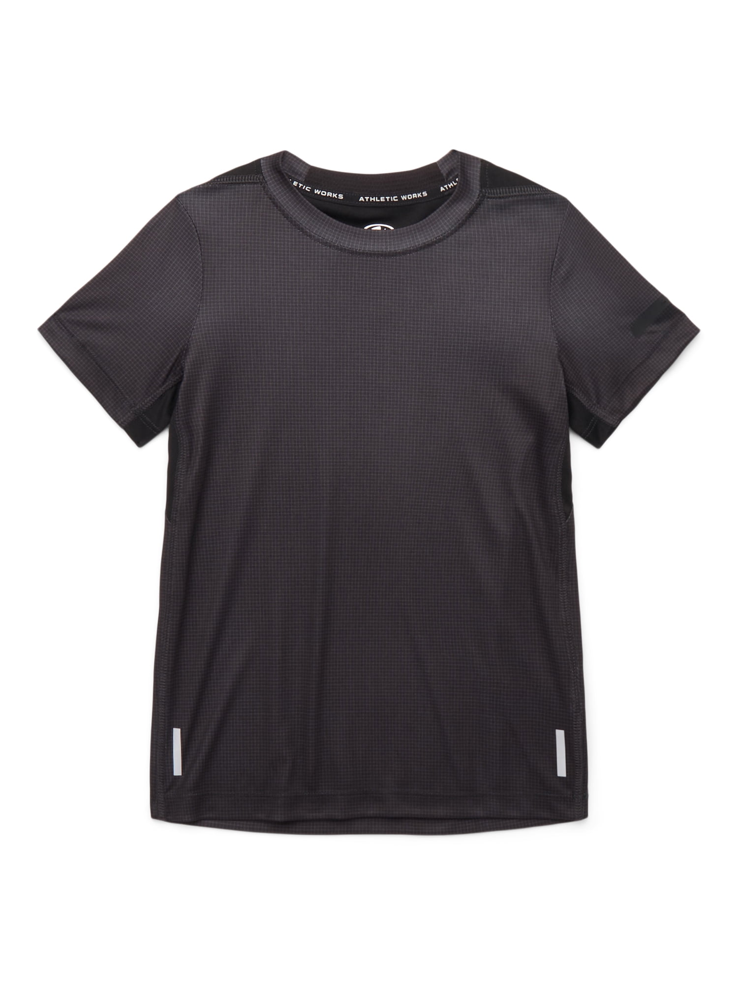Athletic Works Boys Active Textured Tee with Short Sleeves, Sizes 4-16 Husky