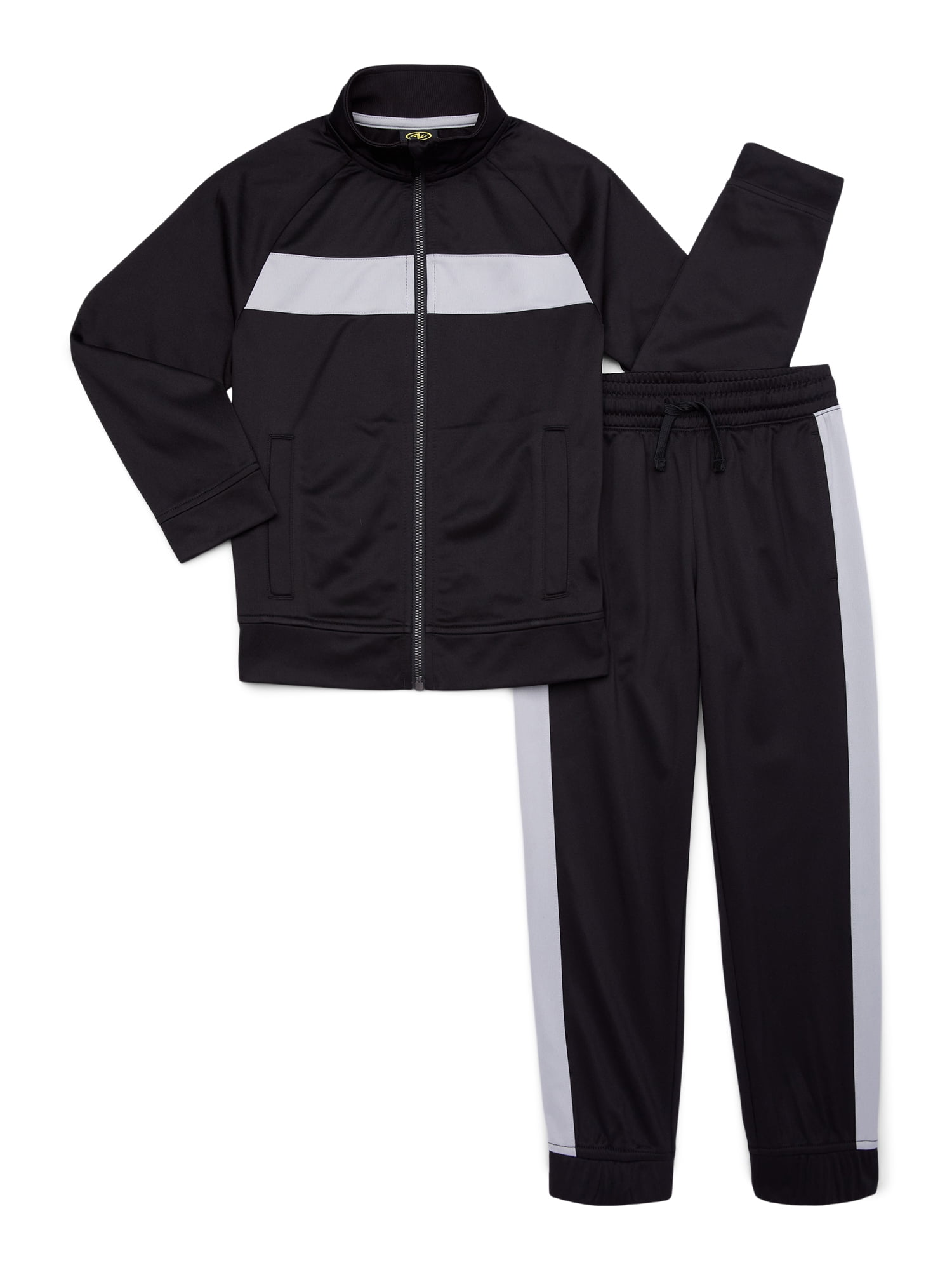 Athletic Works Boys Active Track Jacket and Pants Set 2 Piece Sizes 4 18 Husky