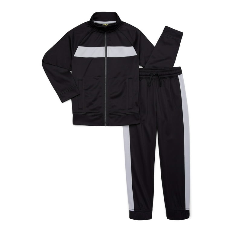 Athletic Works Boys Active Track Jacket and Pants Set 2 Piece Sizes 4 18 Husky Walmart