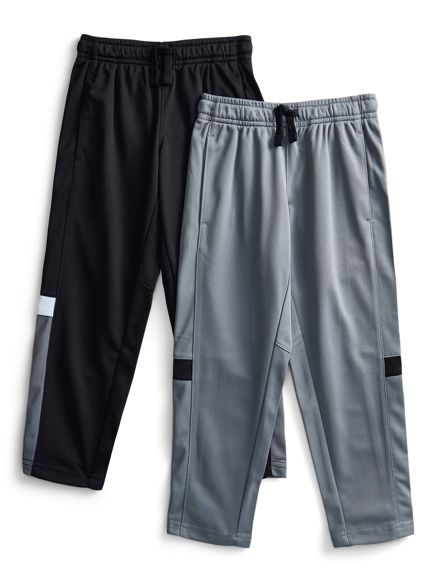 Athletic Works Boys Active Training Pants, 2-Pack, Sizes 4-18 & Husky